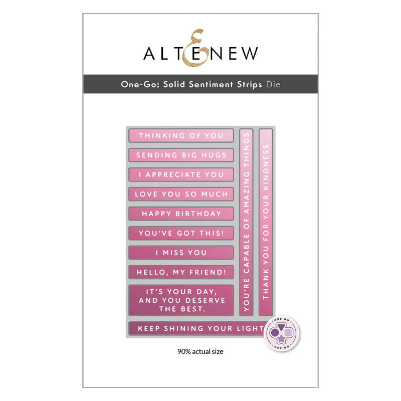 Altenew Dies One-Go Solid Sentiment Strips