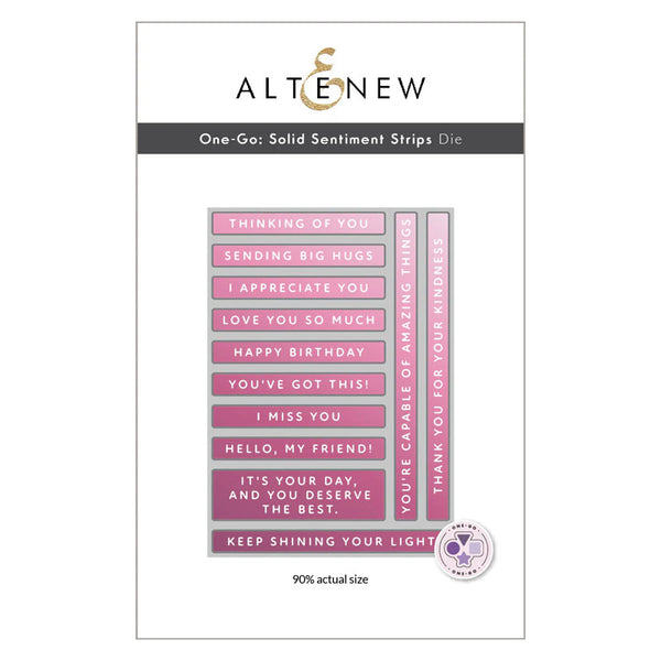 Altenew Dies One-Go Solid Sentiment Strips