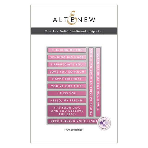 Altenew Dies One-Go Solid Sentiment Strips