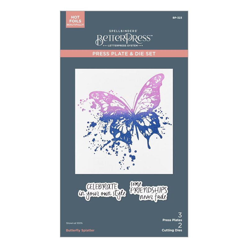 Spellbinders Press Plates Butterfly Splatter