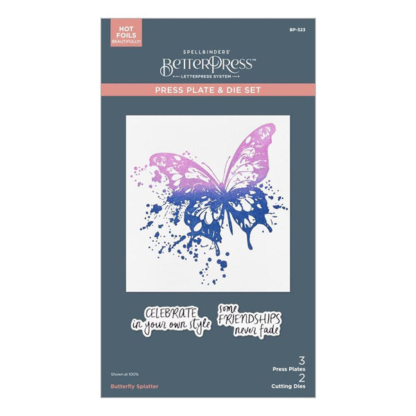 Spellbinders Press Plates Butterfly Splatter