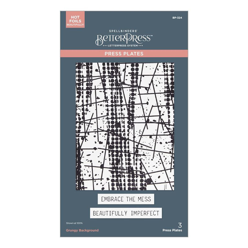 Spellbinders Press Plates Grungy Background