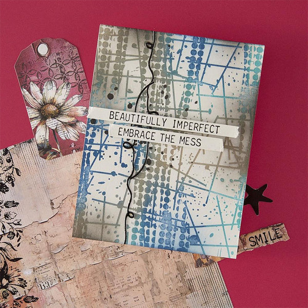 Spellbinders Press Plates Grungy Background