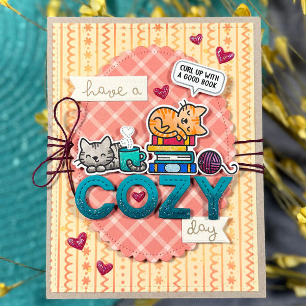 Lawn Fawn Stencil Cozy Cats