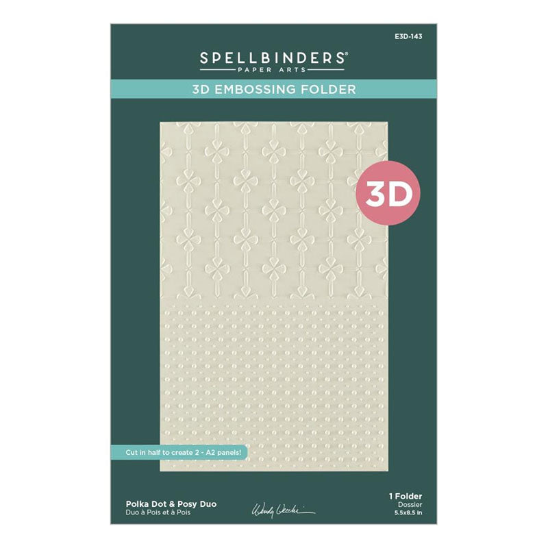 Spellbinders Embossing Folder Polka Dot & Posy Duo