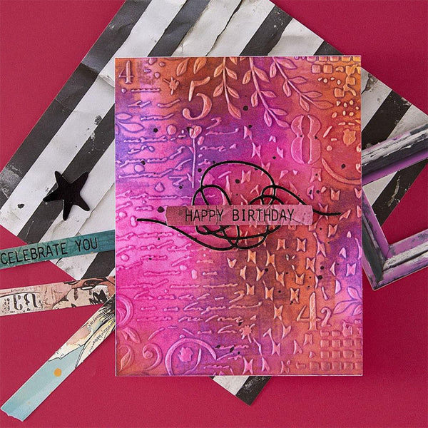 Spellbinders Embossing Folder Distress Mix