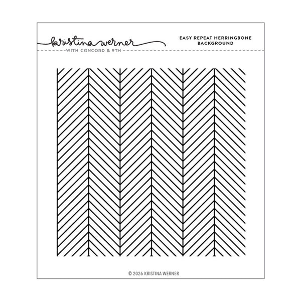 Concord & 9th Cling Stamps Easy Repeat Herringbone
