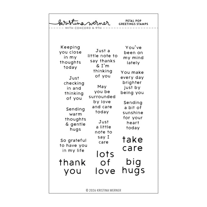 Concord & 9th Clear Stamps Petal Pop Greetings