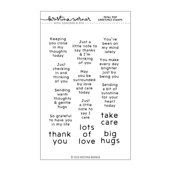 Concord & 9th Clear Stamps Petal Pop Greetings