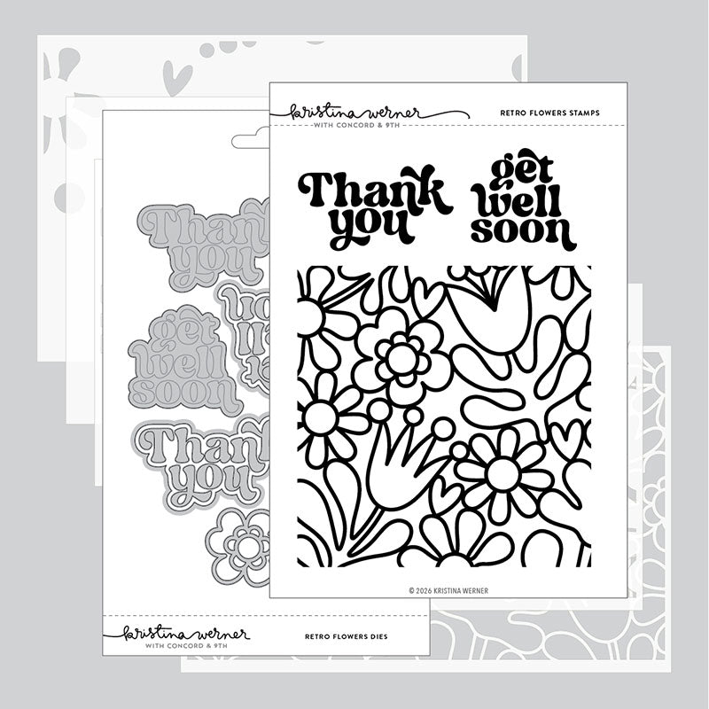 Concord & 9th 3pc Retro Flowers
