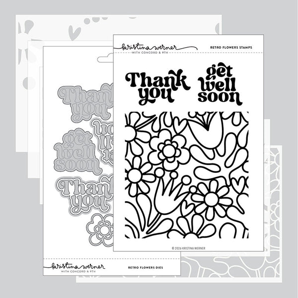 Concord & 9th 3pc Retro Flowers