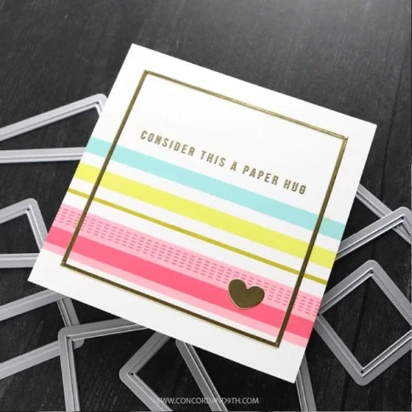 Concord & 9th Clear Stamps Bold Stripes Greetings