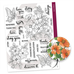 Altenew Clear Stamps Flutter & Bloom