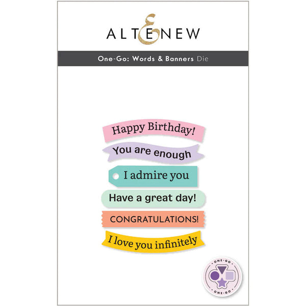 Altenew Dies One-Go: Words & Banners