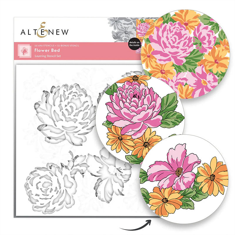 Altenew Stencil Flower Bed