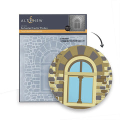 Altenew Embossing Folder Enchanted Castle Window