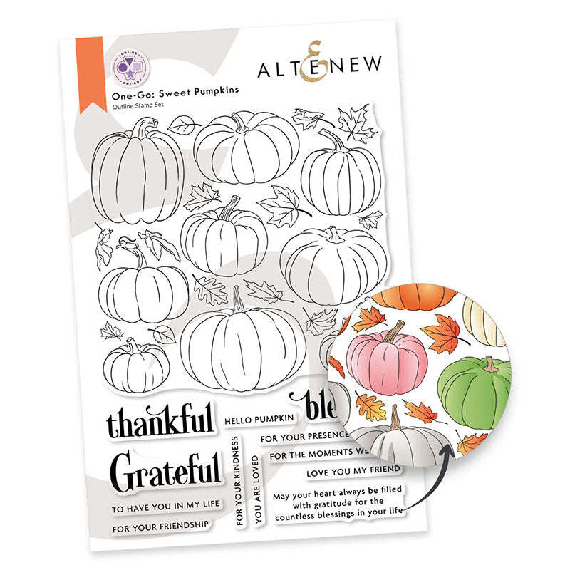 Altenew Clear Stamps One-Go: Sweet Pumpkins