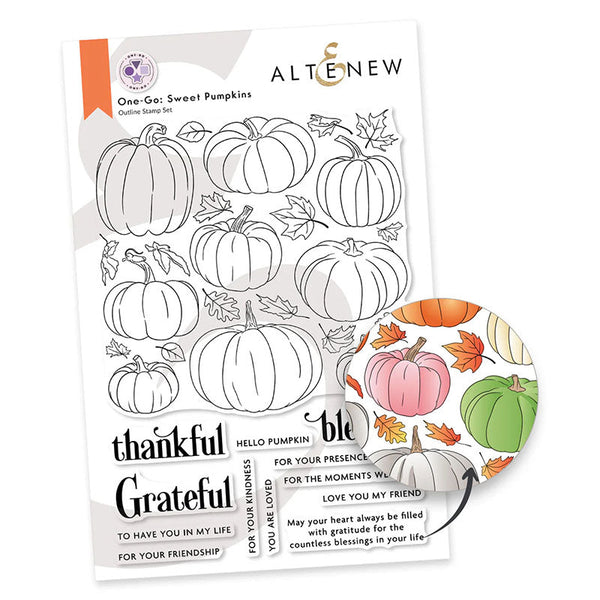 Altenew Clear Stamps One-Go: Sweet Pumpkins