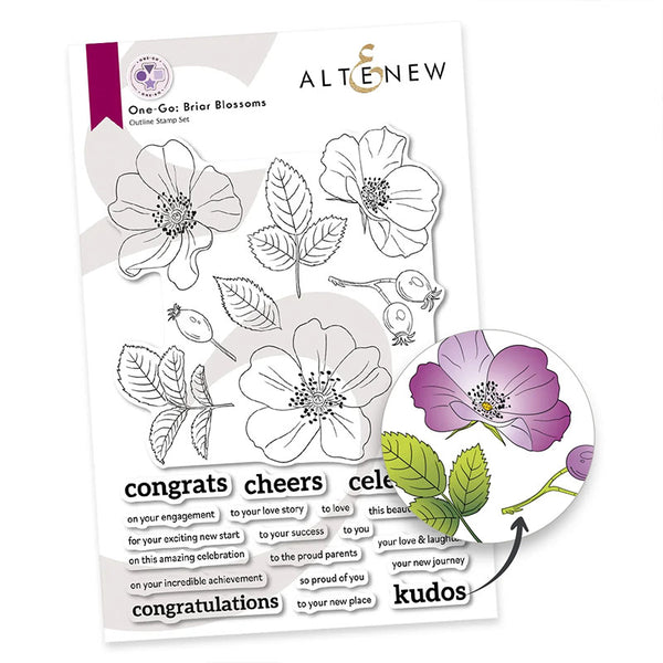 Altenew Clear Stamps One-Go: Briar Blossoms