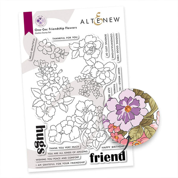 Altenew Clear Stamps One-Go: Friendship Flowers