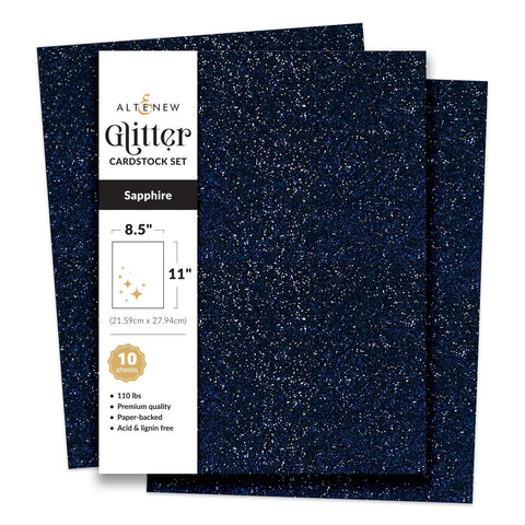 Altenew Cardstock 8.5x11 Glitter Sapphire