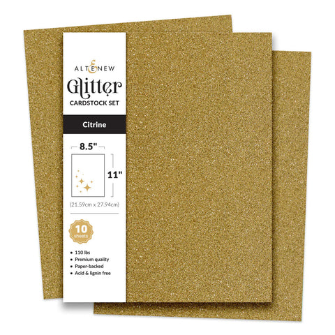 Altenew Cardstock 8.5x11 Glitter Citrine