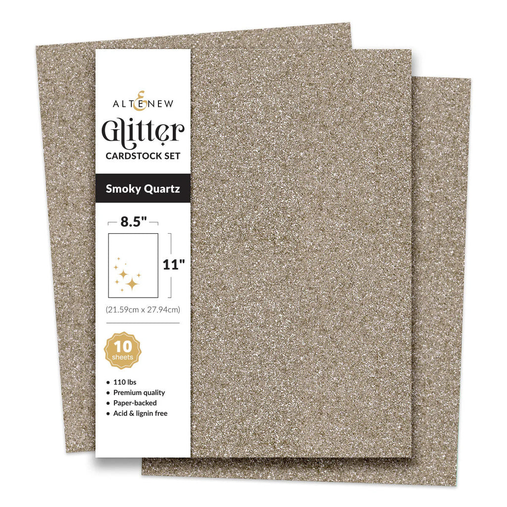 Altenew Cardstock 8.5x11 Glitter Smoky Quartz