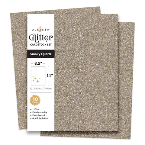 Altenew Cardstock 8.5x11 Glitter Smoky Quartz