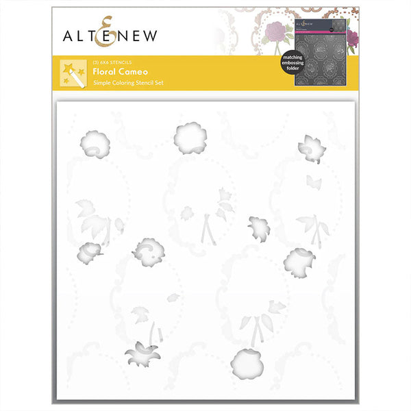 Altenew Stencil Floral Cameo