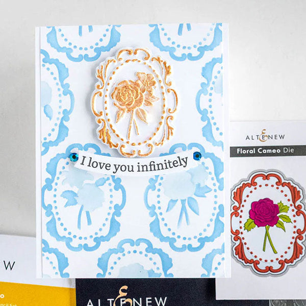 Altenew Stencil Floral Cameo