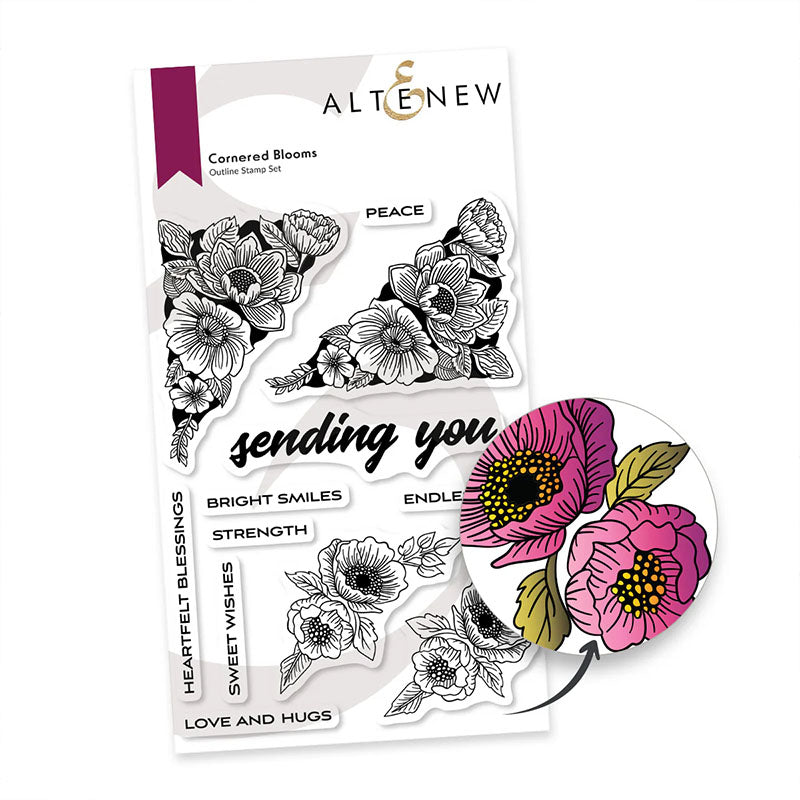 Altenew Clear Stamps Cornered Blooms