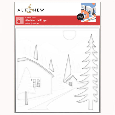 Altenew Stencil Abstract Village Builder