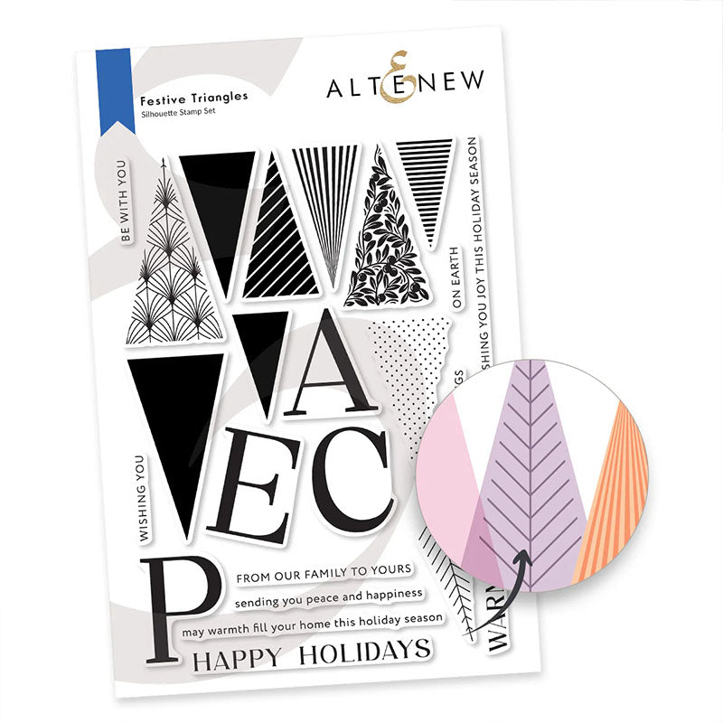 Altenew Clear Stamps Festive Triangles