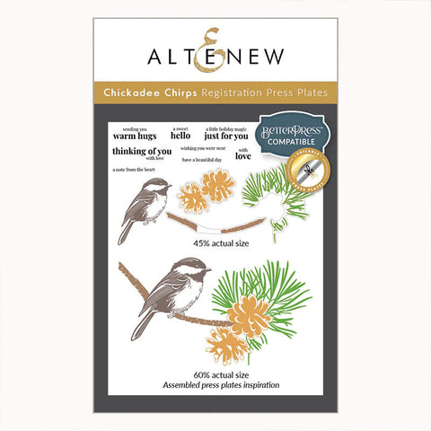 Altenew Press Plates Chickadee Chirps