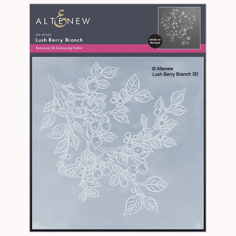 Altenew Embossing Folder Lush Berry Branch