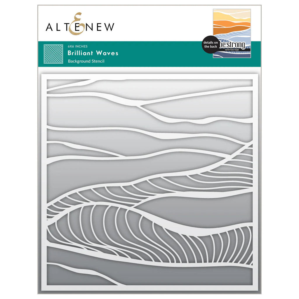 Altenew Stencil Brilliant Waves Background