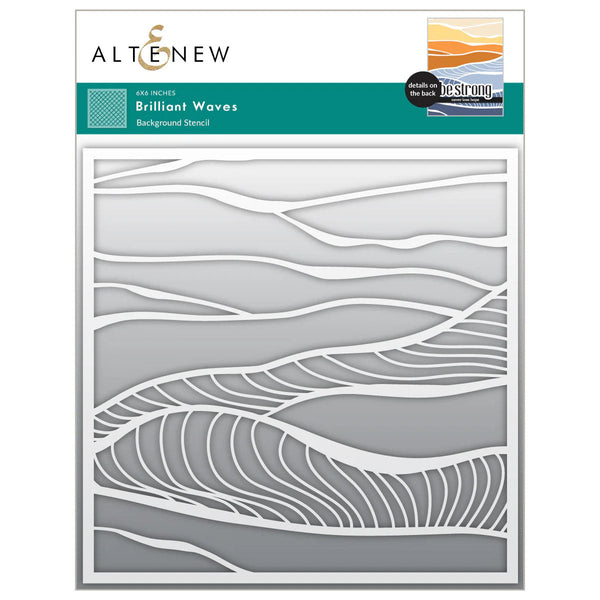 Altenew Stencil Brilliant Waves Background