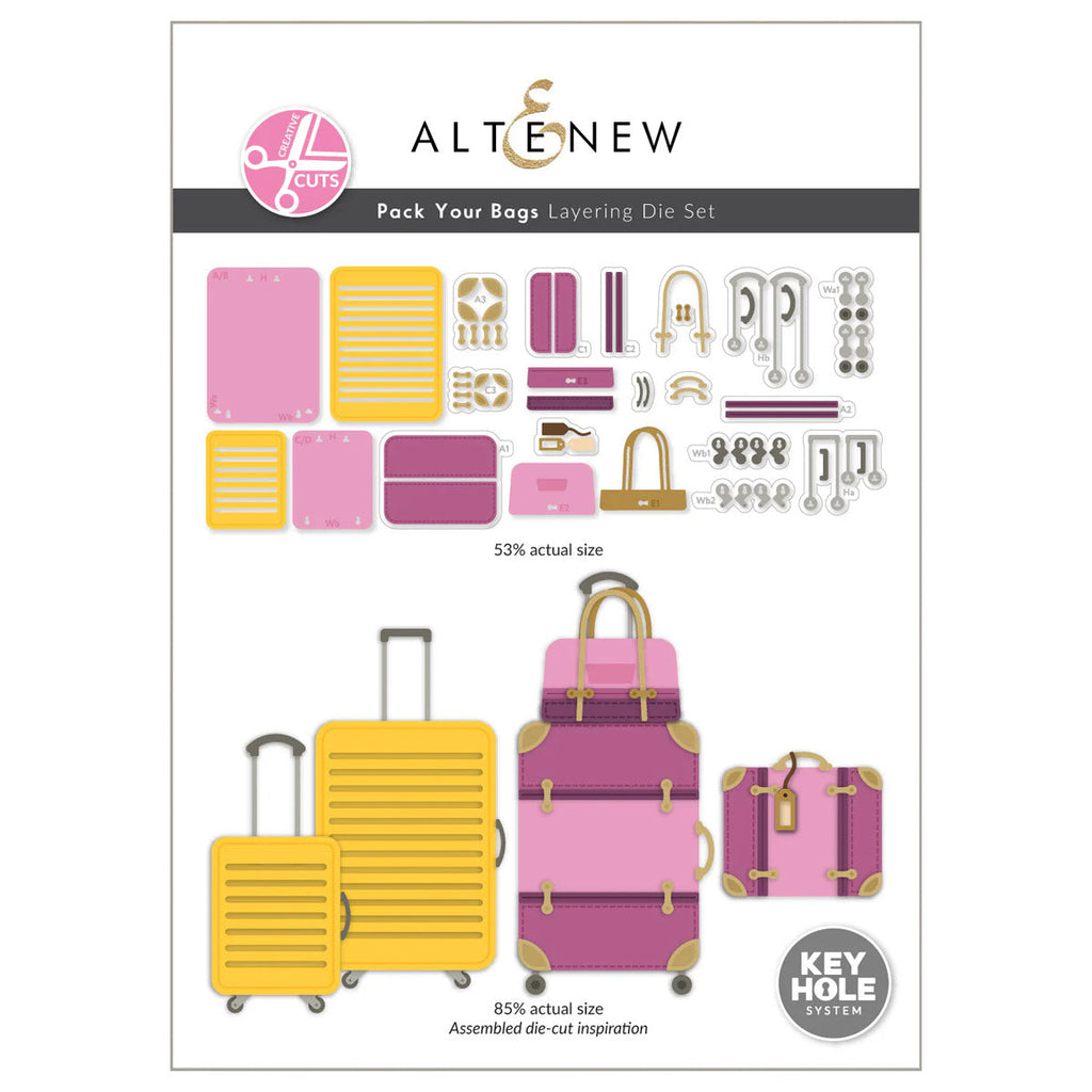 Altenew Dies Pack Your Bags Layering