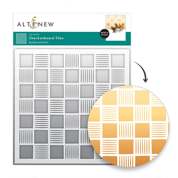 Altenew Stencil Checkerboard Tiles Background