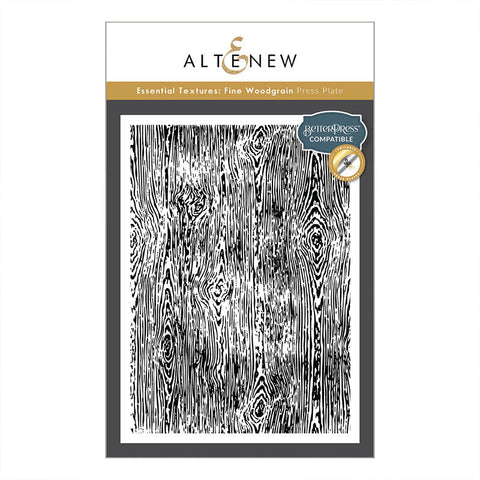 Altenew Press Plates Essential Textures: Fine Woodgrain
