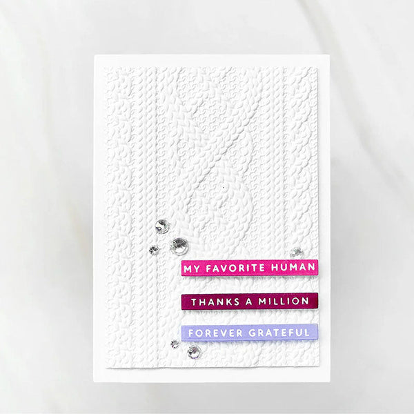 Altenew Press Plates One-Go: Solid Sentiment Strips 3