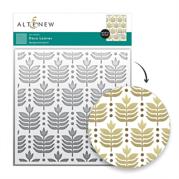 Altenew Stencil Deco Leaves Background