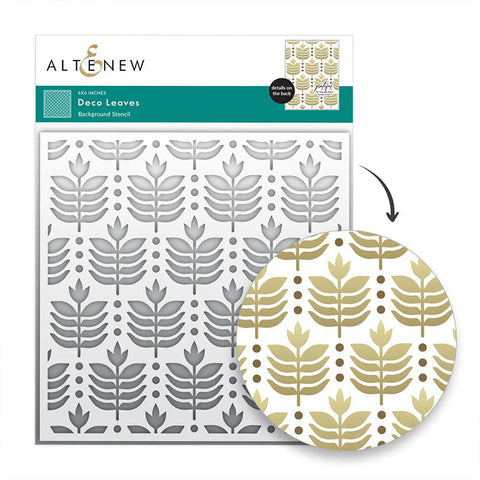 Altenew Stencil Deco Leaves Background