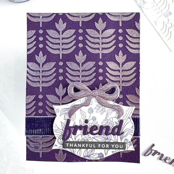 Altenew Stencil Deco Leaves Background