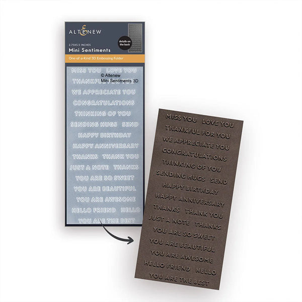 Altenew Embossing Folder Mini Sentiments