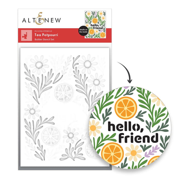 Altenew Stencil Tea Potpourri