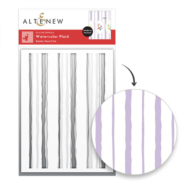 Altenew Stencil Watercolor Plaid