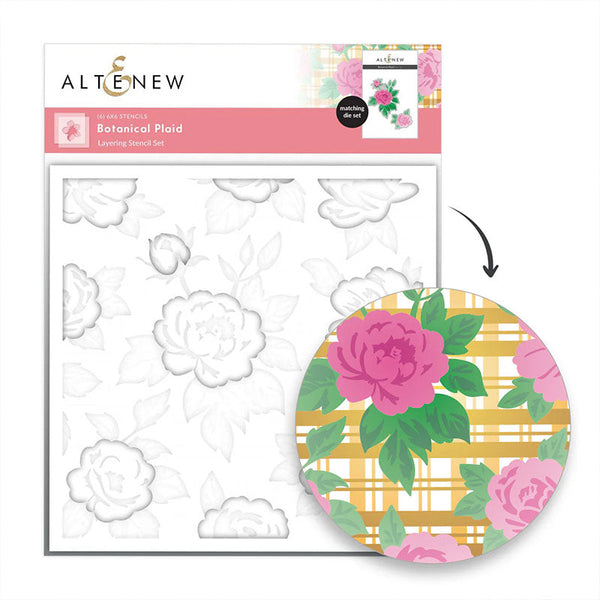Altenew Stencil Botanical Plaid