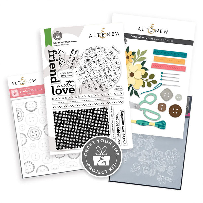 Altenew 5pc Craft Your Life Project Kit: Stitched With Love