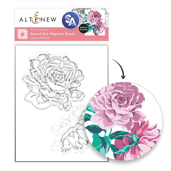 Altenew 7pc Stencil Majestic Roses